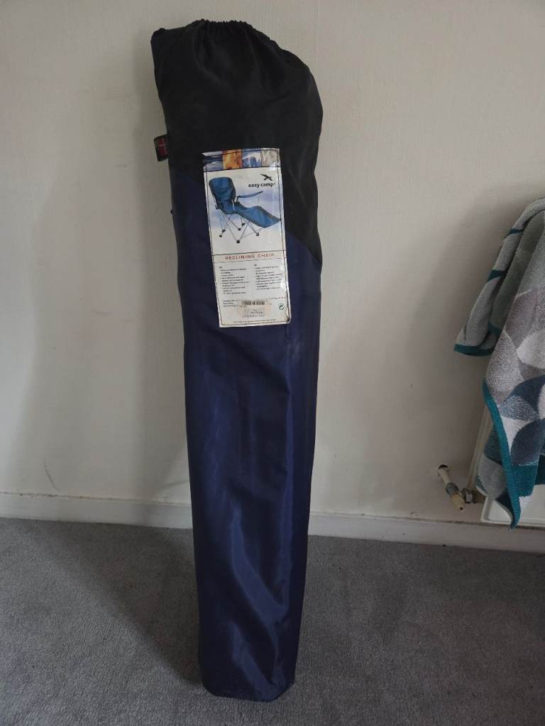 Easy Camp Reclining Camping Chair – Blue – With Carry Bag