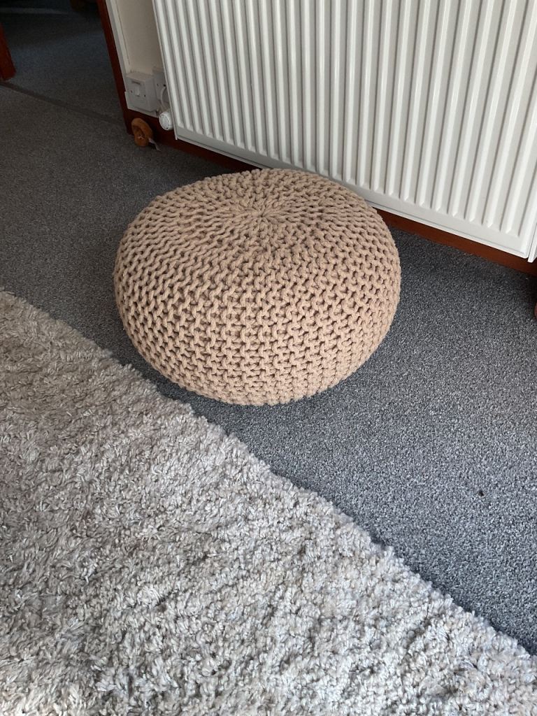 Knitted footstool 