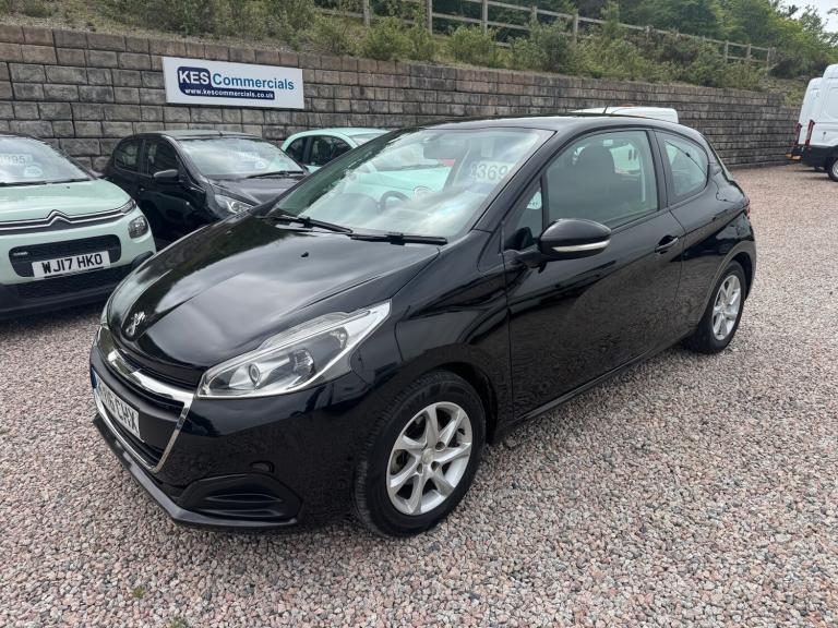 2016 Peugeot 208 1.2 PureTech 82 Active 3dr in black  HATCHBACK Petrol Manual