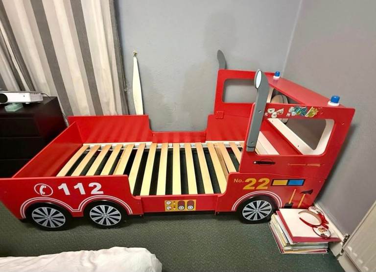 Kids Single Fire Engine Bed Frame (£50) [SAME DAY DELIVERY AVAILABLE] 