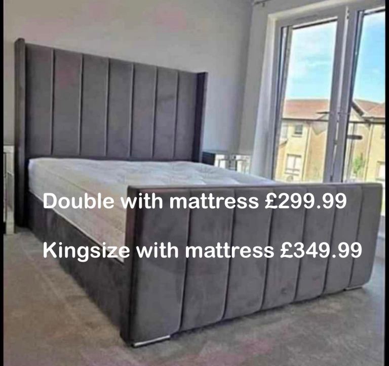 Brand new Double frame bed small double single kingsize super king size frame beds with mattress 