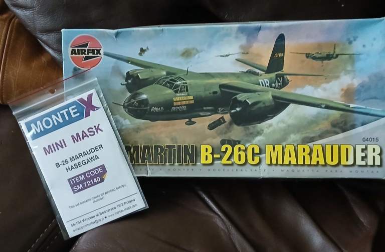 Airfix 1/72 scale Martin B-26C Marauder - plus BONUS Montex Paint Mask set, Kit 04015