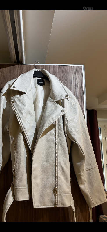 Cream leather jacket 