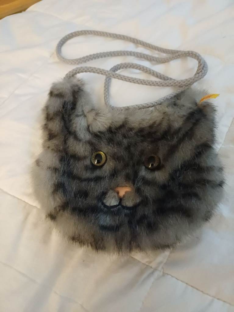 Steiff Cat Face Bag – Kids' Crossbody, Good Condition
