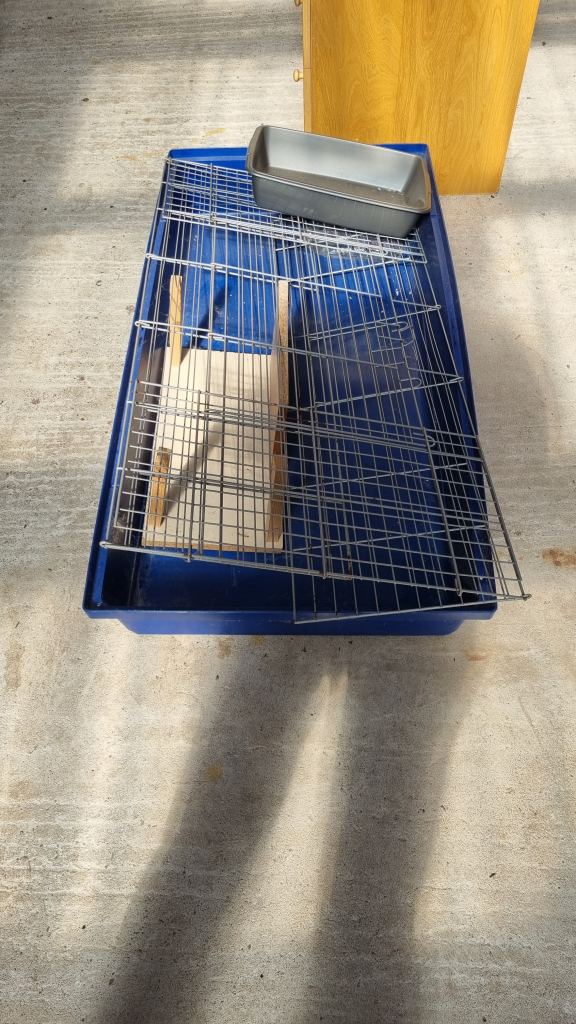 Indoor Hutch and run with tray