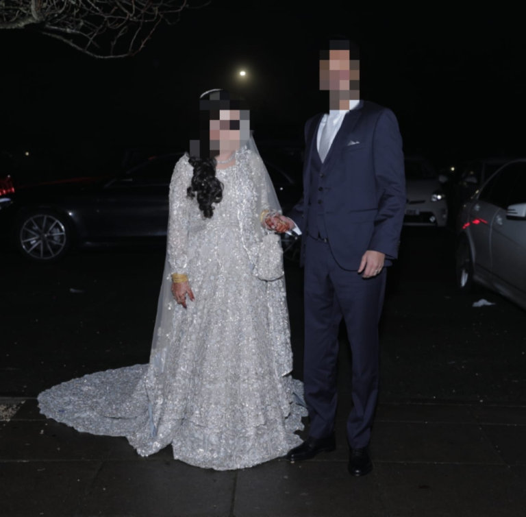 Silver Waleema/Reception Wedding Dress
