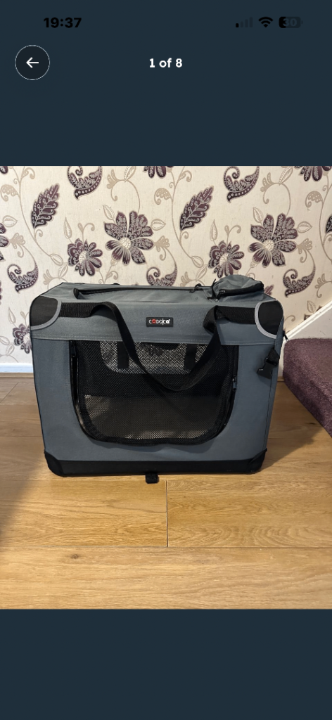 CADOCA Pet Carrier SMALL Fabric Dog Cat Rabbit Transport Cage