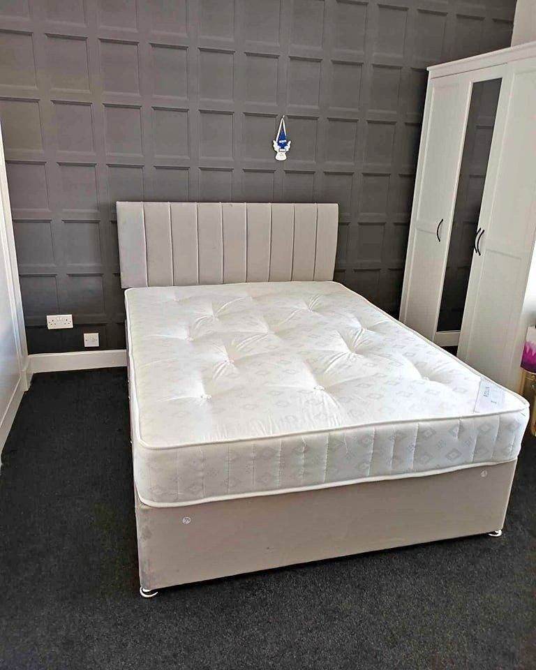 image for DIVAN 4FT Small Double Bed Base With Mattress & Storage Drawers >> Huge 20% Discount >>>>>