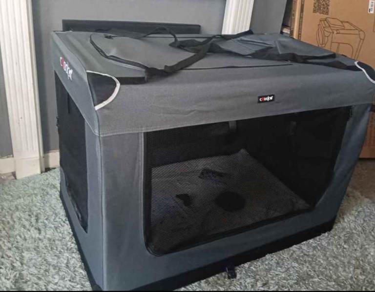 New dark grey XXXL fabric pet crate
