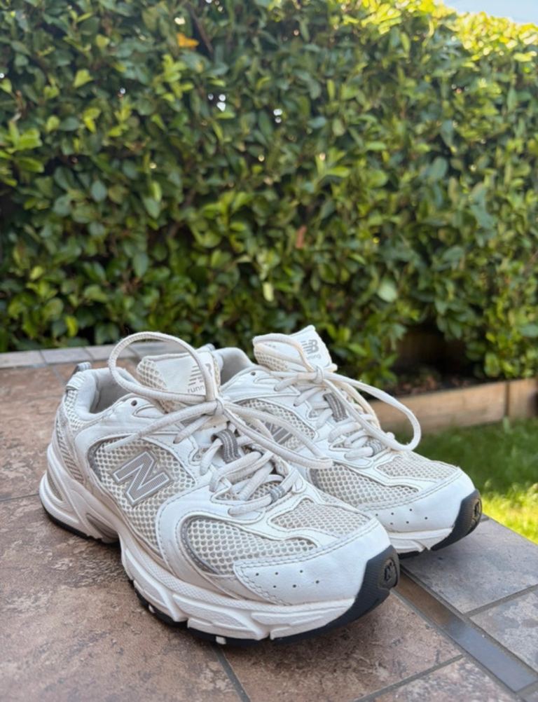 New Balance 530 Trainers White / Silver – Size UK 4 (EU 37) Unisex Running Shoes