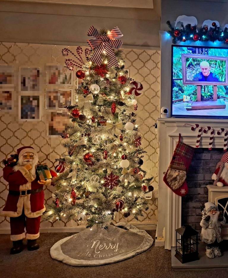 7ft Pre-Lit Christmas Tree with LED Lights