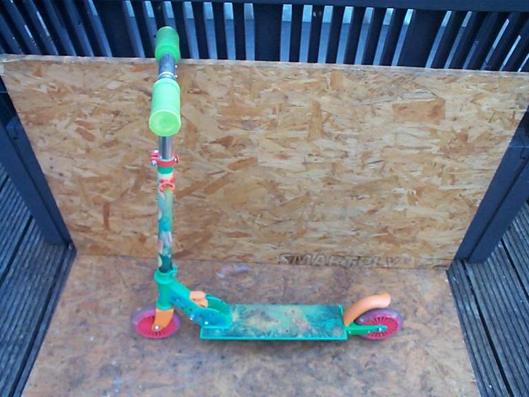 Kids Scooter - Green/Orange, Used Condition
