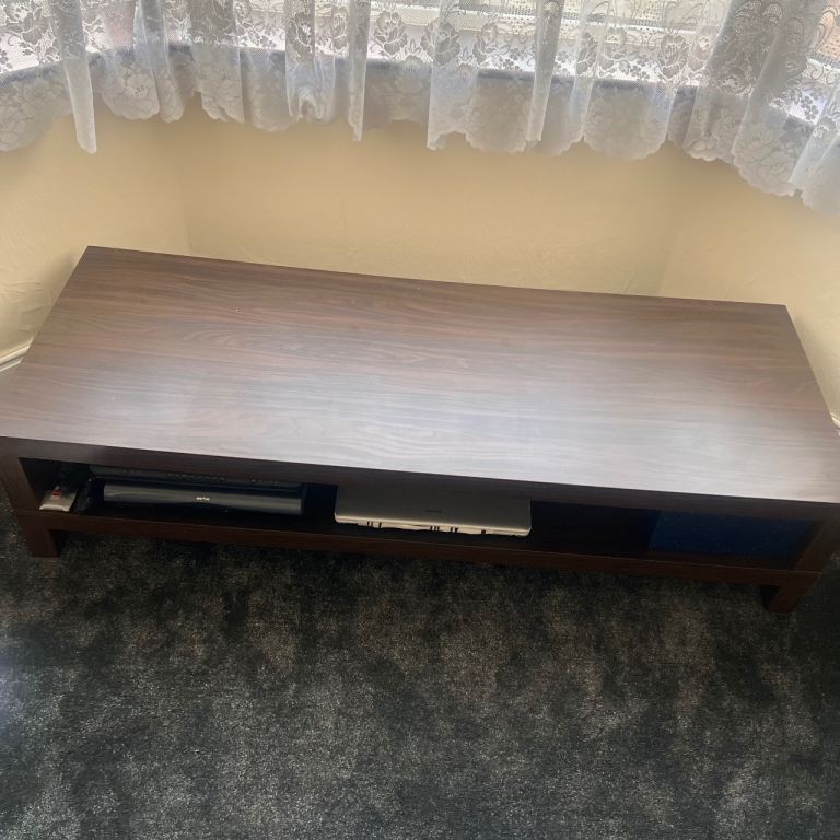Versatile Brown Wood Effect Unit - TV Stand or Coffee Table