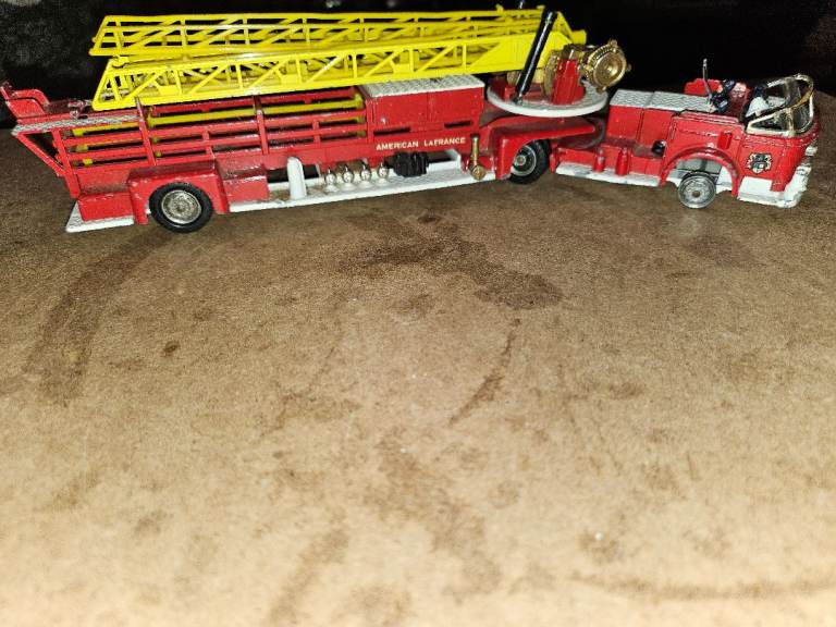 Vintage cotgi major ariel rescue tractor and truck