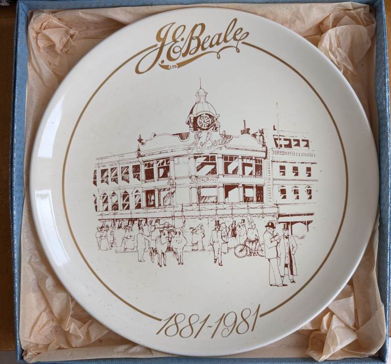 Rare Poole Pottery Vintage J. E. Beale Ltd 1881-1981 Commemorative Plate BNIB