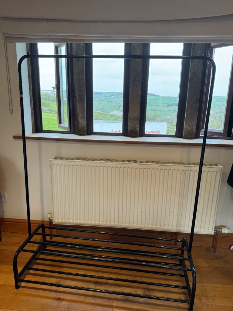 Black clothes rail