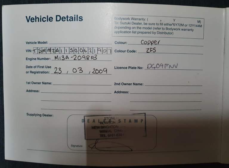 A beautiful car - 2009 Suzuki Swift - Sunlight Copper Pearl - 1.3 GL Petrol Manual 3 door