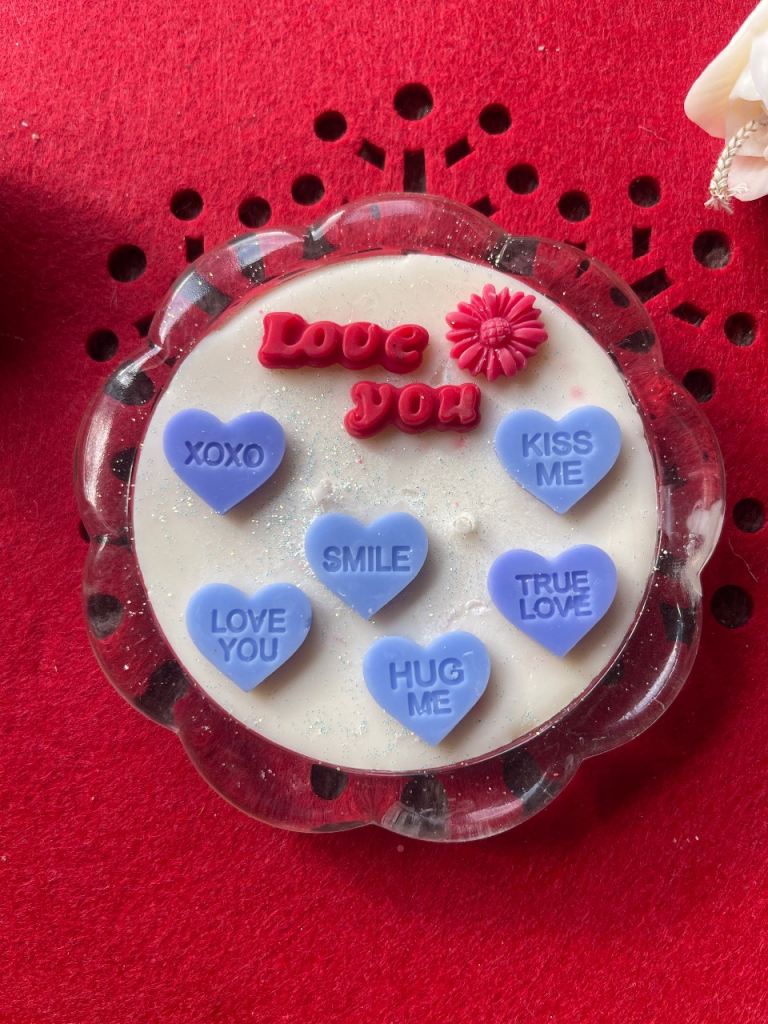 Valentine Love Message Candle | Handmade Romantic Gift | Cute Valentine Add-On