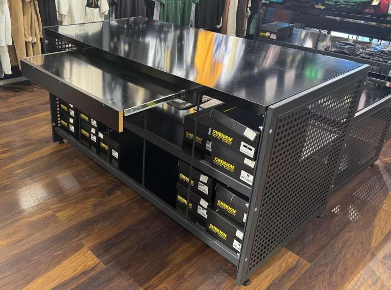 Professional 2-Tier Retail Display Table Set - Heavy Duty - Like New