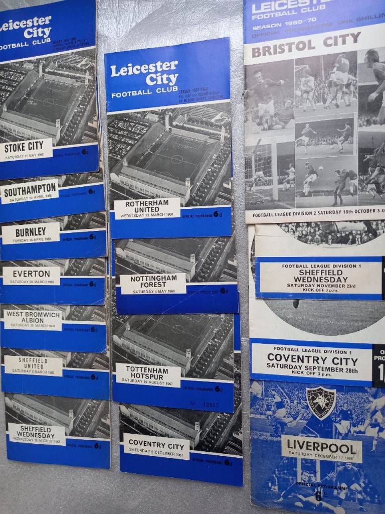 image for 15 Leicester City programmes from 1966 to 1970