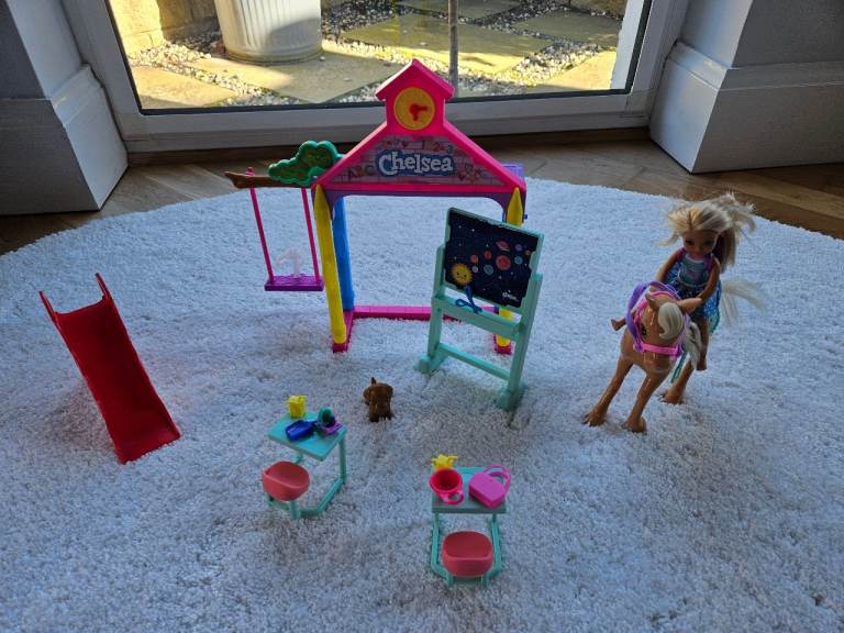Barbie Chelsea school with doll, horse and accessories 
