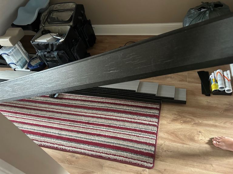 Black ash window sill capping boards 