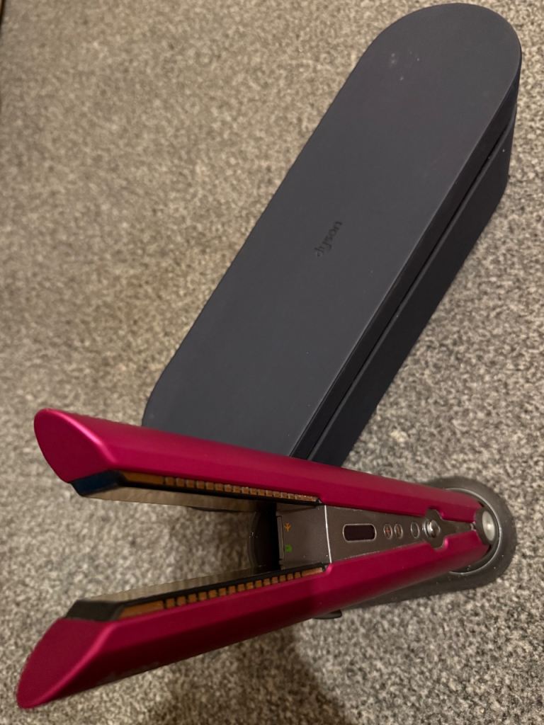 Cordless Pink Dyson hair straighteners 