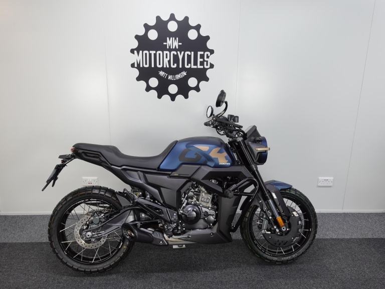 Zontes ZT125-GK In The New Satin Blue Colour. Stunning Cafe Sports Scrambler!