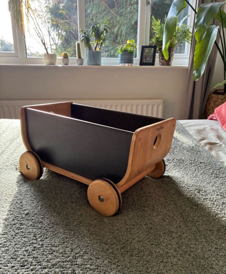 Wooden Pull Along Toy Wagon