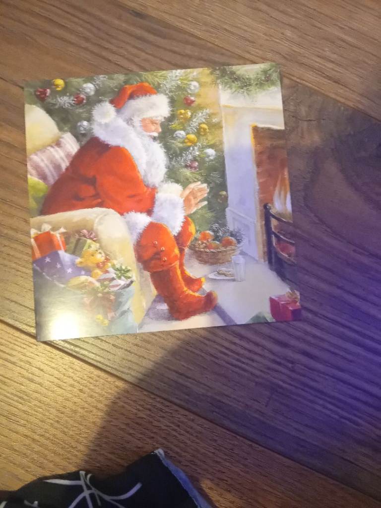 7 santa christmas cards