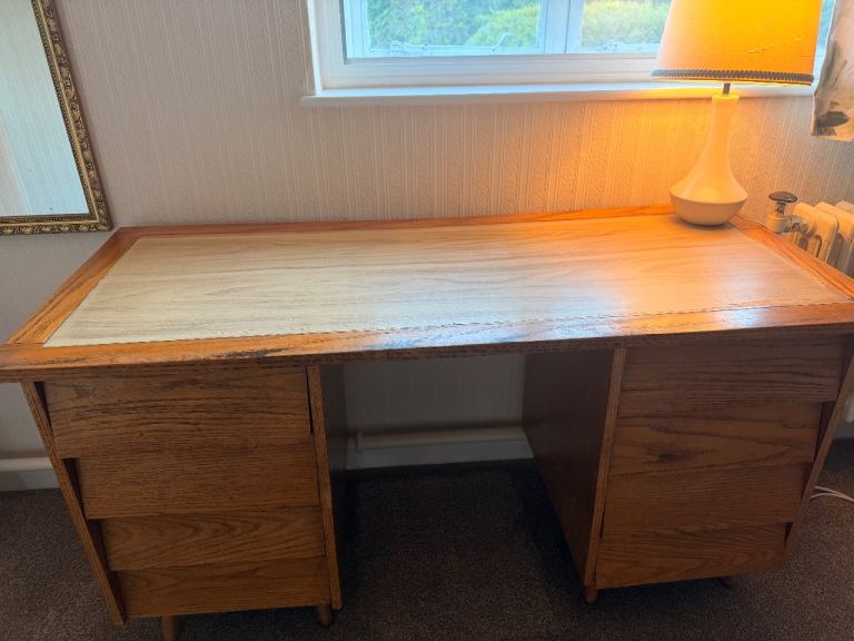 Mid-Century Style Solid Wood Desk