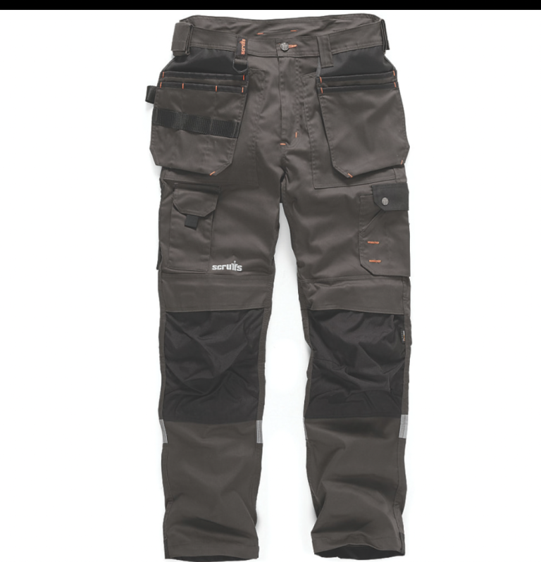 Scruffs Trade Stretch Work Trousers Graphite / Black 36" LEG Regular