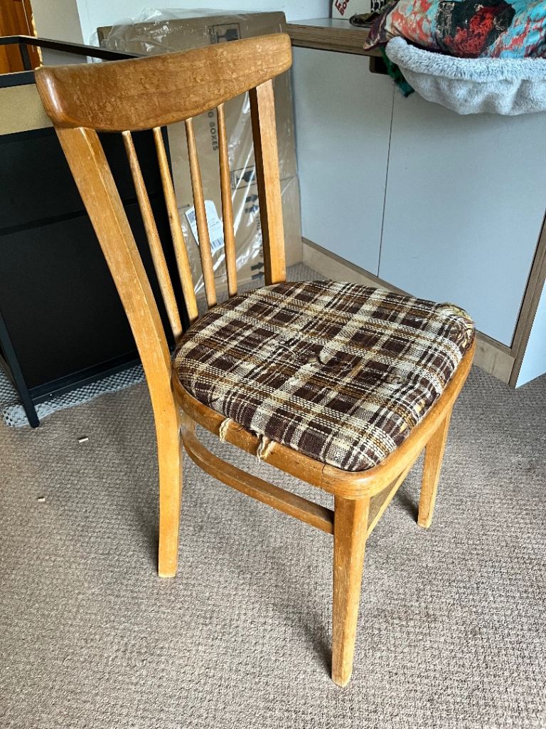 Vintage Wooden Spindle Back Chair | Upholstery Project 
