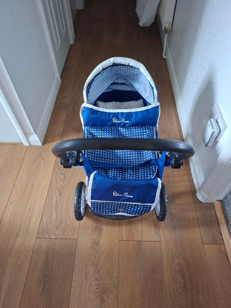 Silver Cross Doll's Pram – Blue, Good Condition