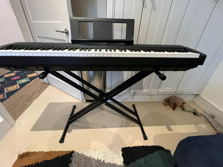 SOLD: YAMAHA P-45B Digital Piano Black with Stagg KXS-A6 Double Braced X Frame Keyboard Stand