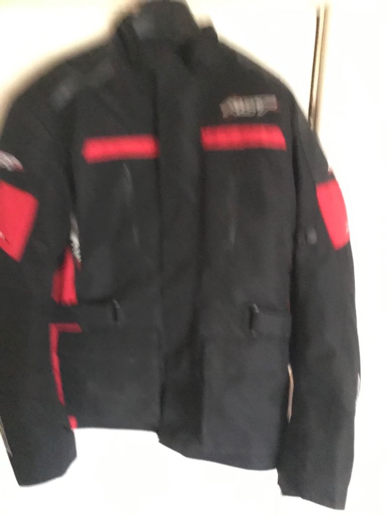 RST Motorbike Jacket - Black with Red Trim, Size XL