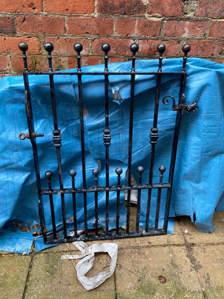 Metal Galvanised Black Gate for Garden or home