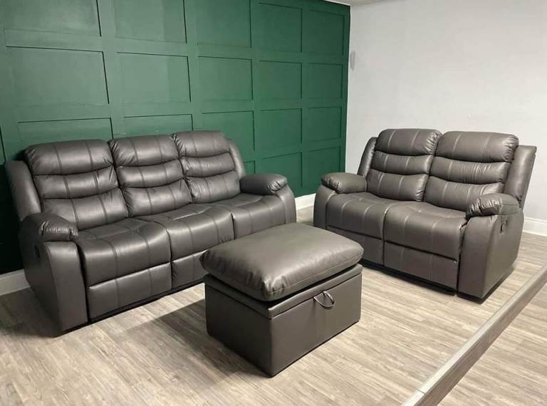 Brand New !! Roma Leather Recliner 3+2 seater sofa & corner recliner sofa || Free Dispatch