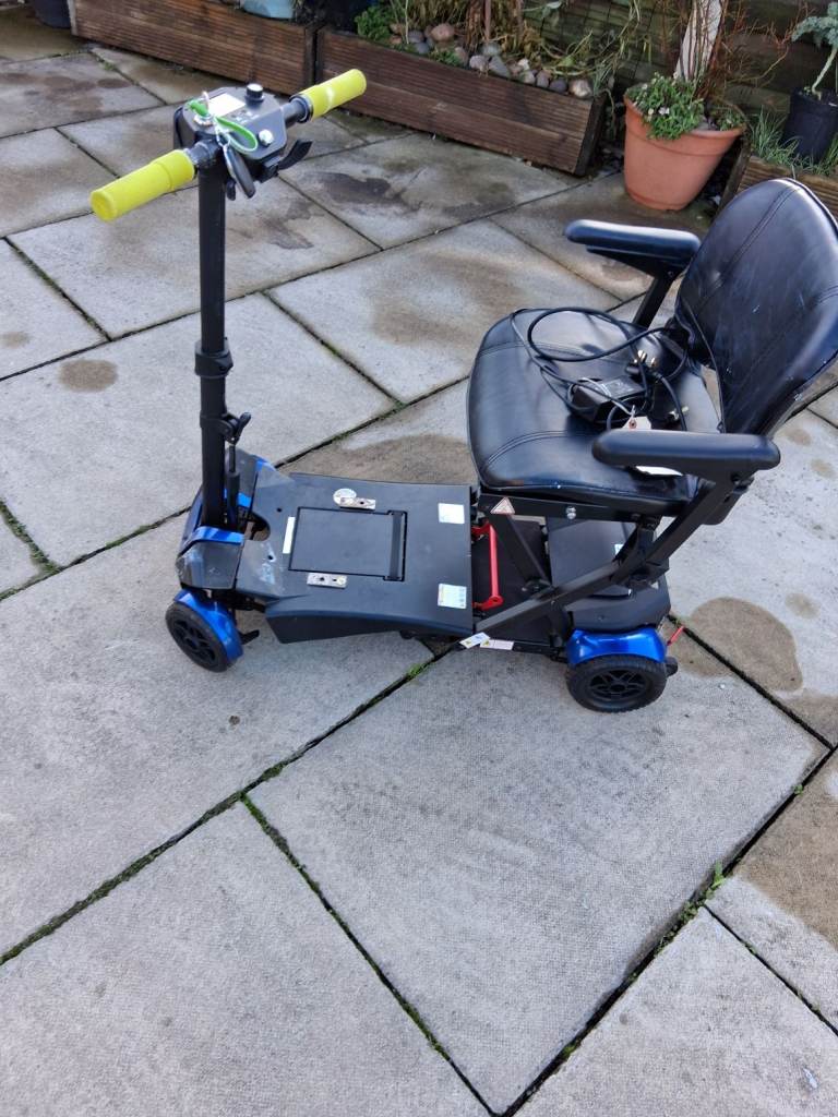 Folding Mobility Scooter – Blue, Good Condition