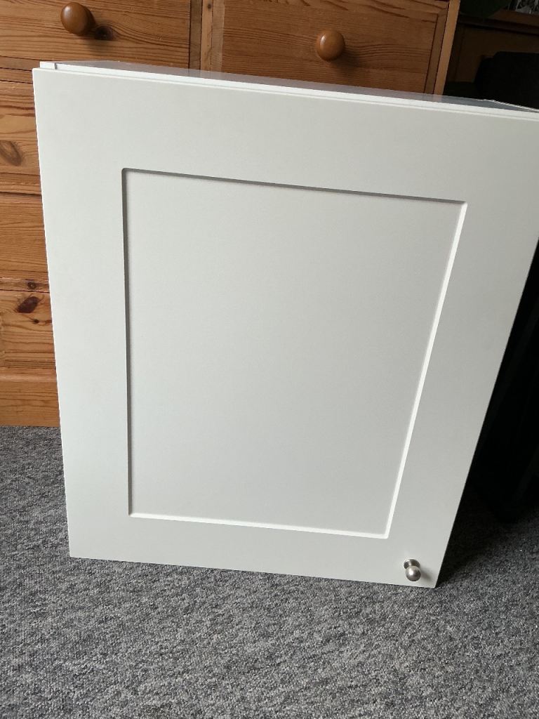 Off- White Wall cupboard with Shelves – As Good As New