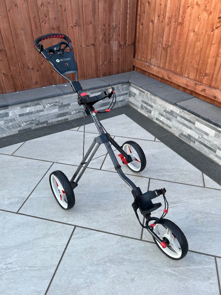 MOTOCADDY Z1 PUSH GOLF TROLLEY.  Graphite / Red.