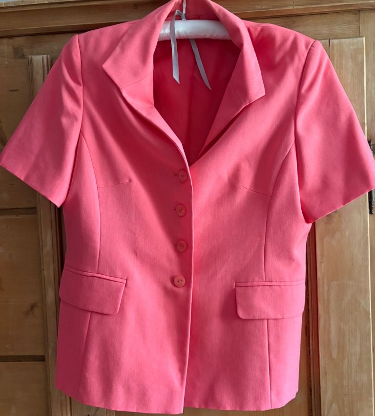 Pinky / Red Smart Short Sleeve Blazer 