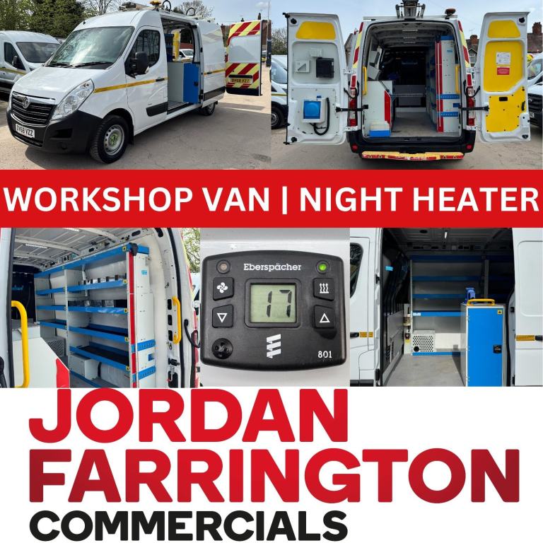 2018 '68 reg' VAUXHALL MOVANO L2 H2 MWB UTILITY / WORKSHOP VAN EX SCOTTISH POWER