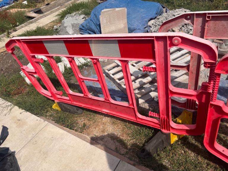 Red Plastic Barriers x2 Free 