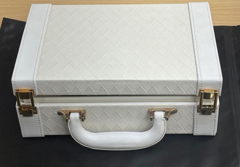 White Jewellery Storage Box with Mirror