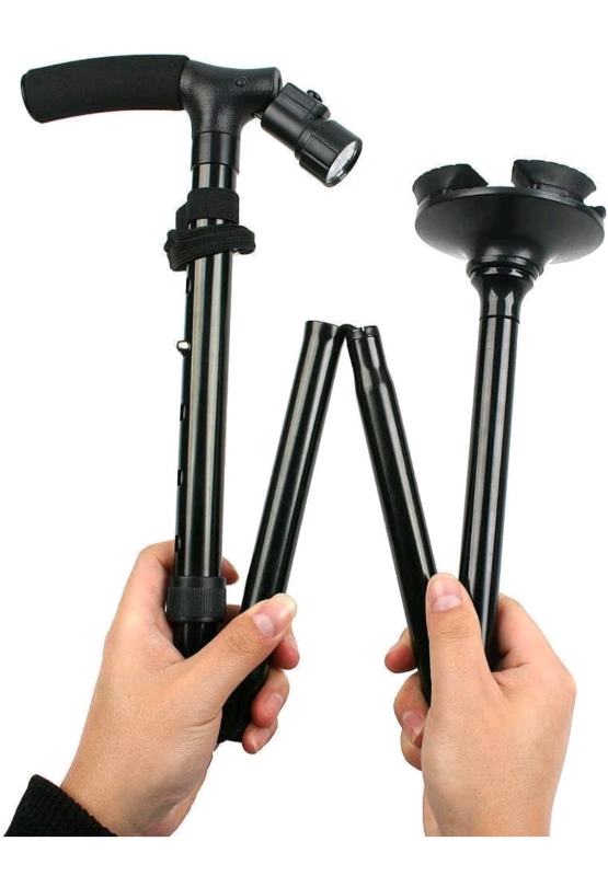 Folding Walking Cane with Adjustable LED Lights 