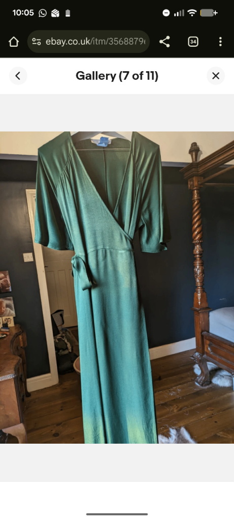 image for Size 12, Margot Satin Wrap Bridesmaid Dress, MOH, Guest, flowy, flattering.