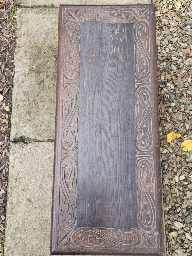 Vintage oak joint stool 