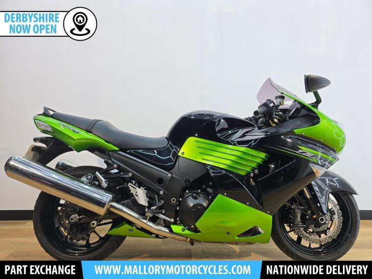 Kawasaki ZZR1400 ABS Green 2011 - Tinted Screen, Factory Immobiliser