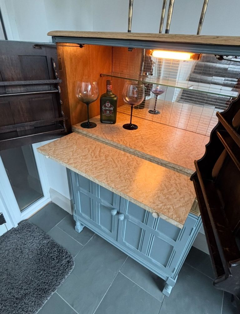 Vintage Ercol cocktail / drinks cabinet 